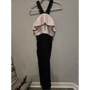 Ted Baker Women's Solid Jumpsuit Size 5 Formal Ruffle Detail